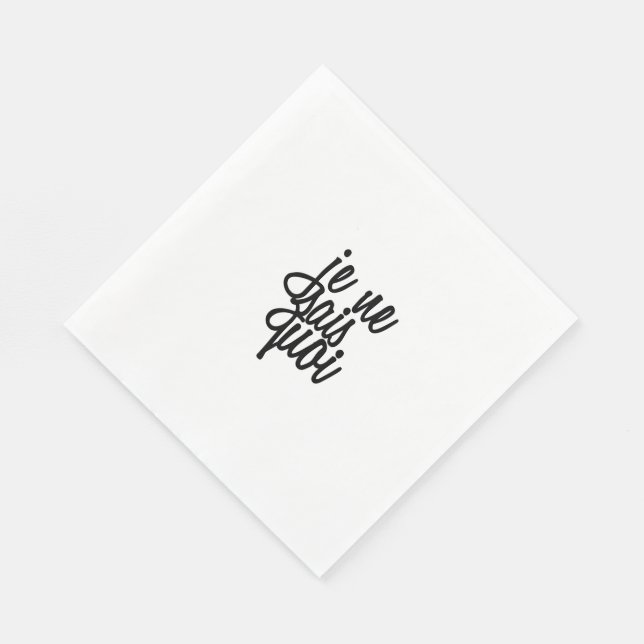 Servilleta De Papel Cita francesa "Je Ne Sais Quoi" (Esquina)