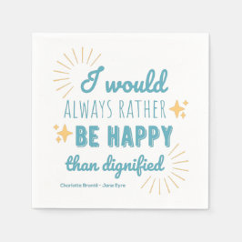 Servilleta De Papel Cita Jane Eyre I - Edición Azul