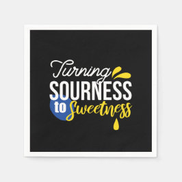 Servilleta De Papel Cita motivacional de limón de amargo a dulce