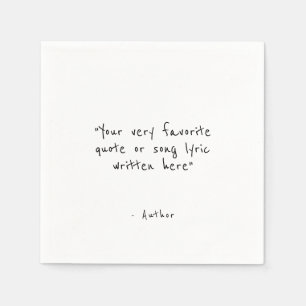 Servilleta De Papel Cita personalizada - crea la tuya