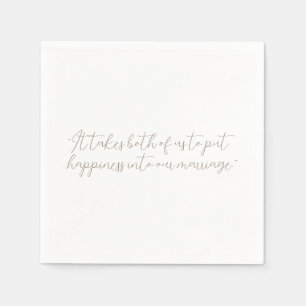 Servilleta De Papel Cita personalizada o Boda lírico de canción