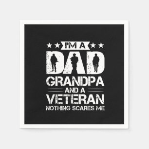 Servilleta De Papel Citas de abuelo Soy Papá Y Veterano