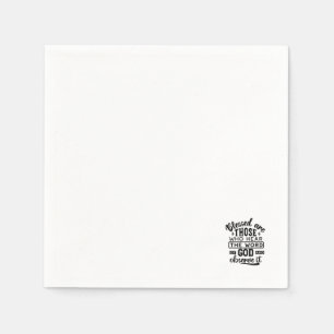 Servilleta De Papel Citas de Benditos los que oyen la Palabra de Dios