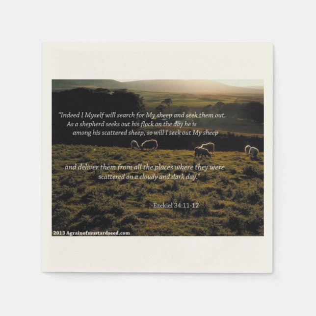 Servilleta De Papel Citas de la Biblia (Anverso)