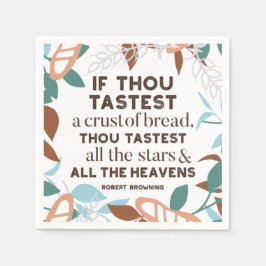 Servilleta De Papel Citas de pan de Robert Browning