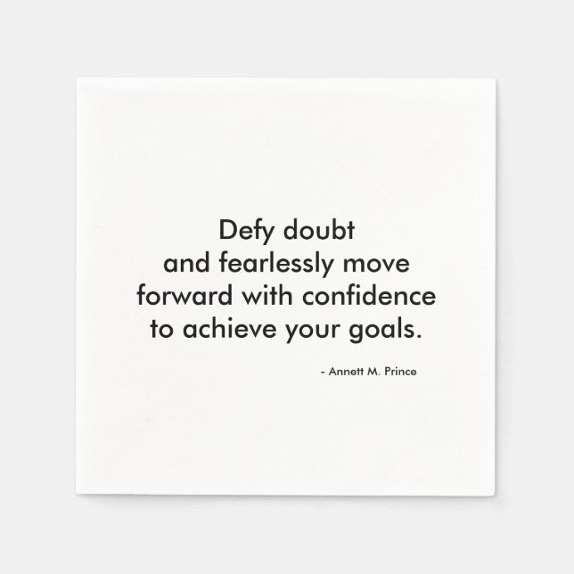 Servilleta De Papel Citas inspiradoras Cocktail Napkin blanco (Anverso)