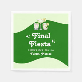 Servilleta De Papel Cítrico Verde Lime Final Fiesta Bachelorette