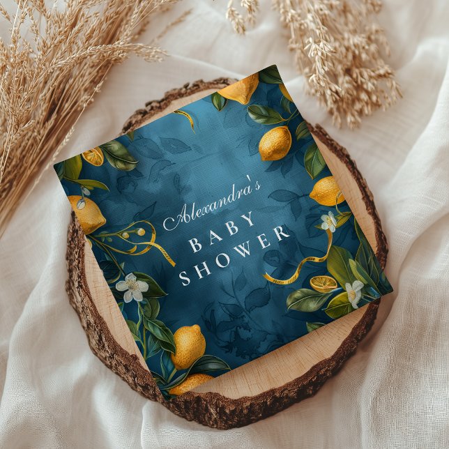 Servilleta De Papel Citrus Blossom Blue Baby Shower (Subido por el creador)