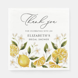 Servilleta De Papel Citrus Bonito Lemon Bridal Shower