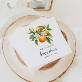Servilleta De Papel Citrus Bridal Shower Paper Napkins Naranja Mandari