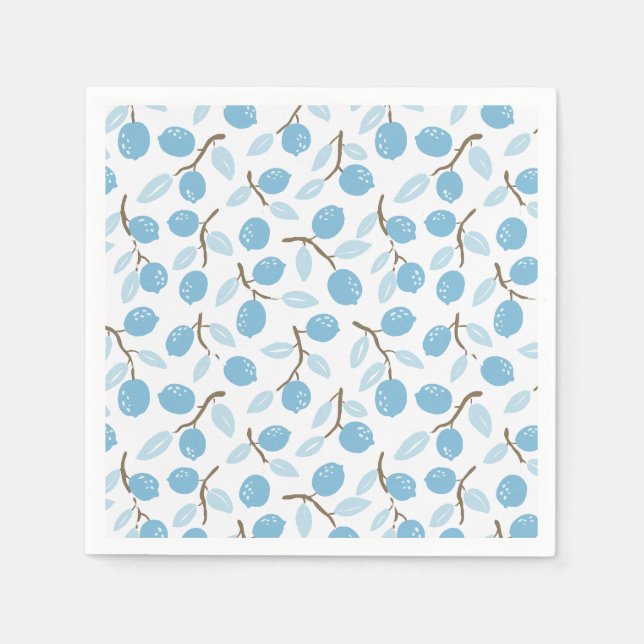 Servilleta De Papel Citrus Charm Blue (Anverso)