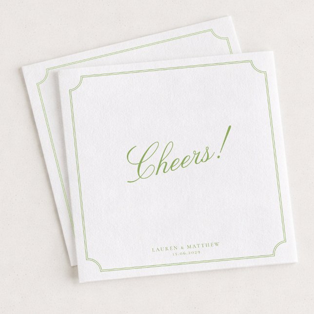 Servilleta De Papel Citrus Green Wedding Napkins Cheers (Subido por el creador)