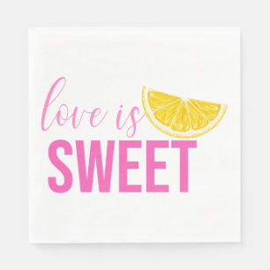 Servilleta De Papel Citrus Lemon Boda Bridal Shower Boho Pink