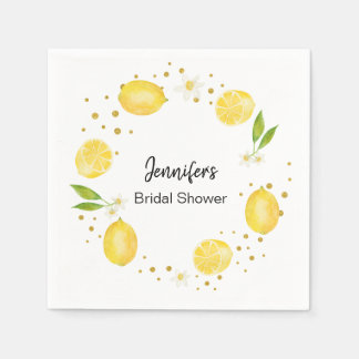Servilleta De Papel Citrus limón y oro