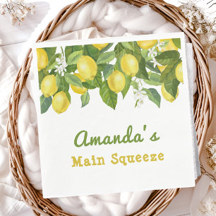 Servilleta De Papel Citrus Main Squeeze Sweetie Lemon Baby Shower
