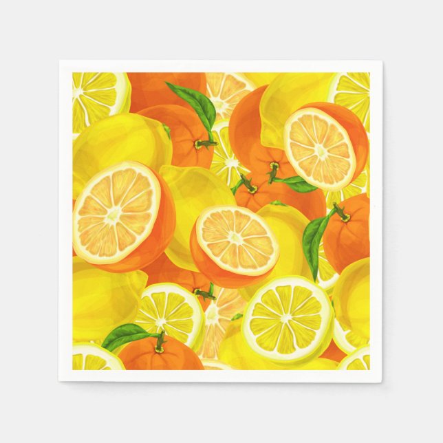 Servilleta De Papel Citrus Napkins (Anverso)