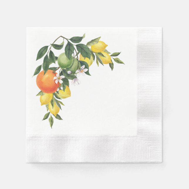 Servilleta De Papel Citrus Paper Napkin (Anverso)