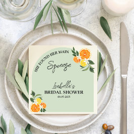 Servilleta De Papel Citrus She Found Her Main Greenery  Bridal Shower