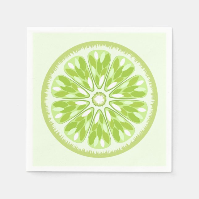 Servilleta De Papel Citrus Slices Green Lime (Anverso)
