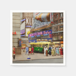Servilleta De Papel City - Manhattan, NY - 43 y Broadway 1952