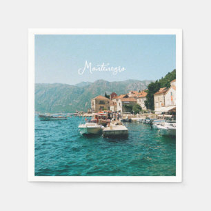Servilleta De Papel Ciudad costera de Perast, Montenegro