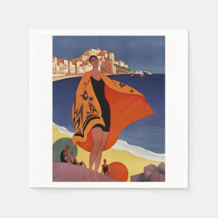 Servilleta De Papel Ciudad de Calvi en Haute-Corse, Francia