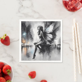 Servilleta De Papel Ciudad de cuento de hadas surrealista sobre la vid