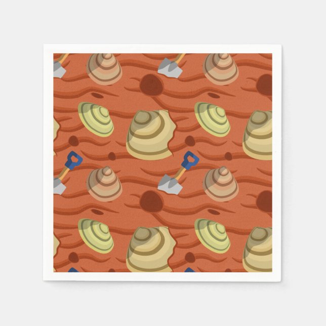Servilleta De Papel Clam Digging (Anverso)