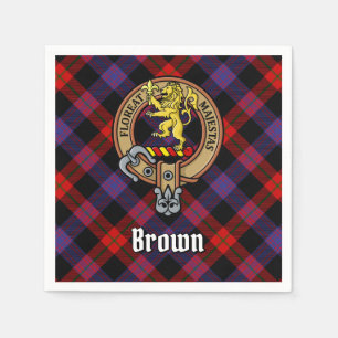 Servilleta De Papel Clan Brown Escudo sobre Tartán