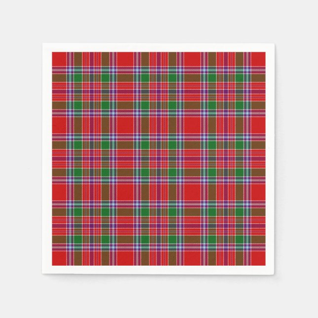 Servilleta De Papel Clan Burrell Tartan (Anverso)