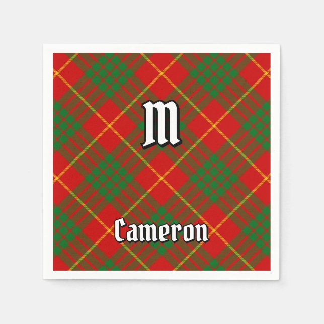 Servilleta De Papel Clan Cameron Tartan (Anverso)
