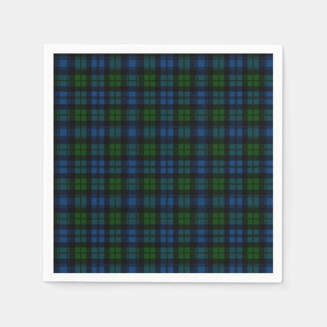 Servilleta De Papel Clan Campbell Military Tartán (Anverso)