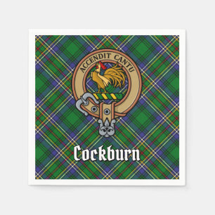 Servilleta De Papel Clan Cockburn Escudo sobre Tartán
