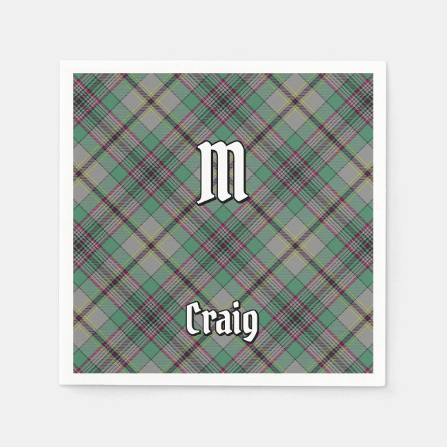 Servilleta De Papel Clan Craig Tartan Napkins (Anverso)
