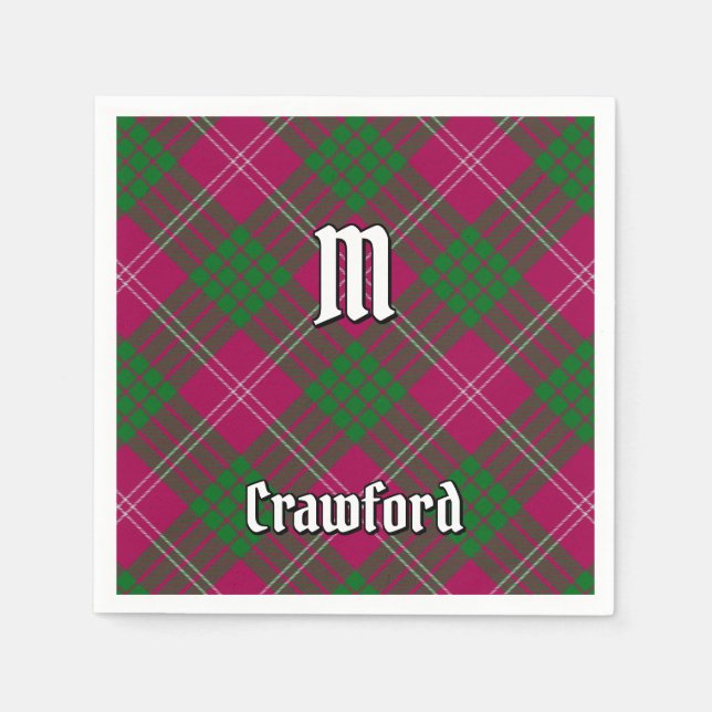 Servilleta De Papel Clan Crawford Tartan Napkins (Anverso)