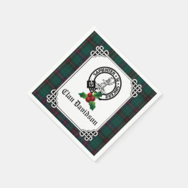 Servilleta De Papel Clan Davidson Escudo Badge & Tartan Holiday