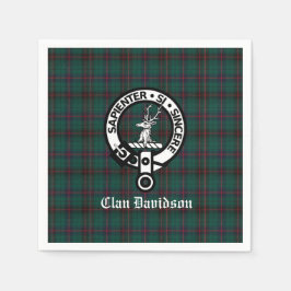Servilleta De Papel Clan Davidson Escudo Badge y Tartán