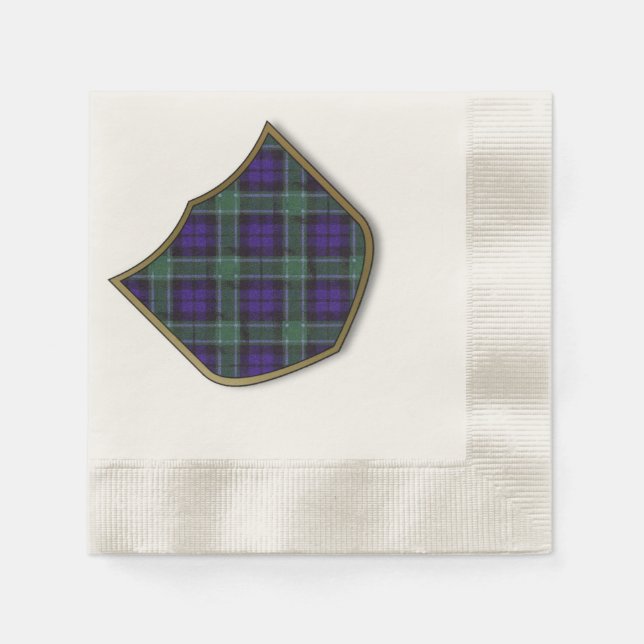 Servilleta De Papel Clan de Graham Plaid Scottish tartan (Anverso)