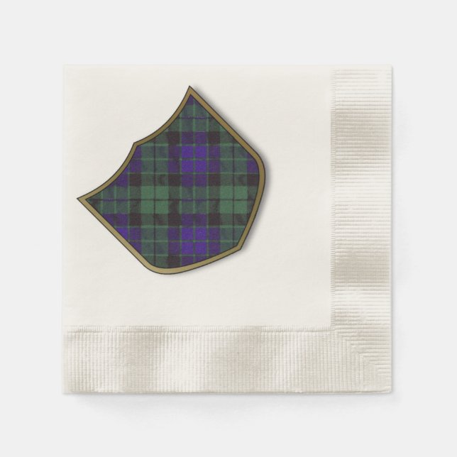Servilleta De Papel Clan de Mackay Plaid Scottish tartan (Anverso)