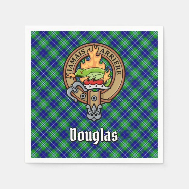 Servilleta De Papel Clan Douglas Escudo por Tartán (Anverso)