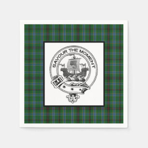Servilleta De Papel Clan Duncan Escudo Badge y Tartán