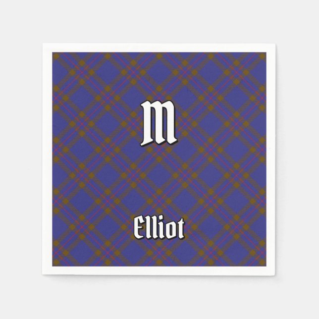 Servilleta De Papel Clan Elliot Modern Tartan Napkins (Anverso)