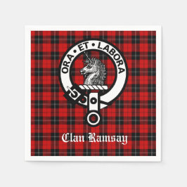 Servilleta De Papel Clan escocés Ramsay Escudo Badge & Tartán