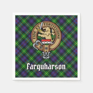 Servilleta De Papel Clan Farquharson Escudo sobre Tartán