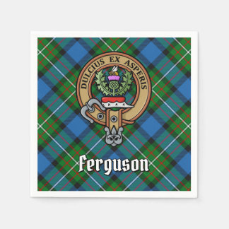 Servilleta De Papel Clan Ferguson Escudo sobre Tartán