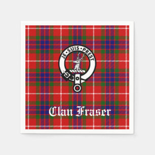 Servilleta De Papel Clan Fraser Escudo Badge Tartán Personalizable