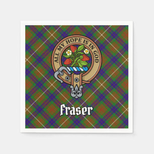 Servilleta De Papel Clan Fraser Escudo sobre la caza de tartán