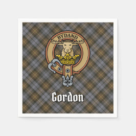 Servilleta De Papel Clan Gordon Escudo sobre el tartán erosionado