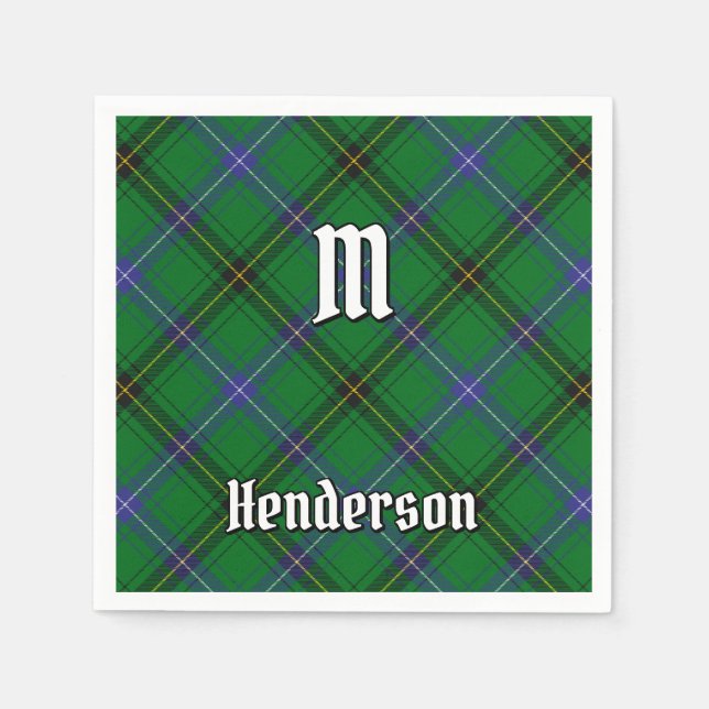 Servilleta De Papel Clan Henderson Tartan (Anverso)