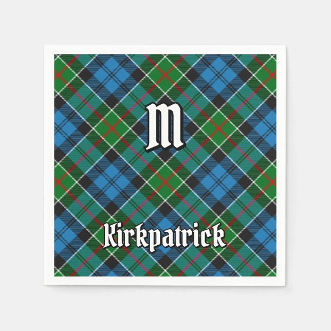 Servilleta De Papel Clan Kirkpatrick Tartan (Anverso)